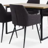 AABENRAA + PURHUSMesa AABENRAA L120 roble cálido + 4 sillas PURHUS gris/negro