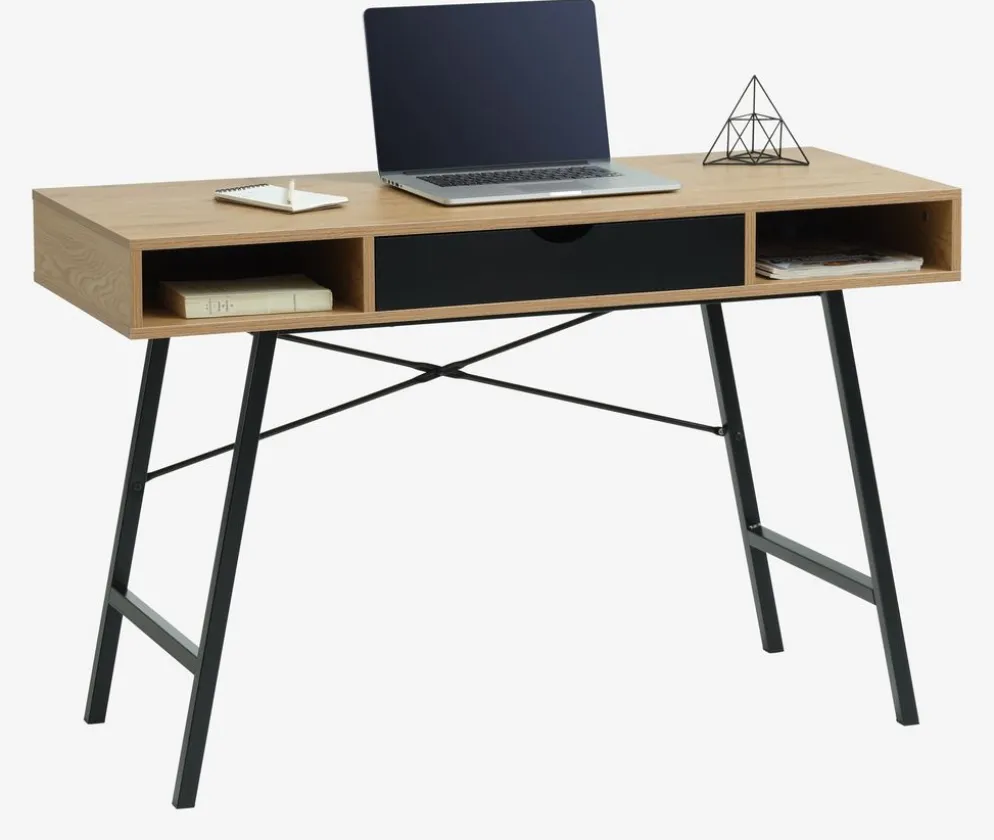 ABBETVEDEscritorio ABBETVED 48x120 color roble natural/negro