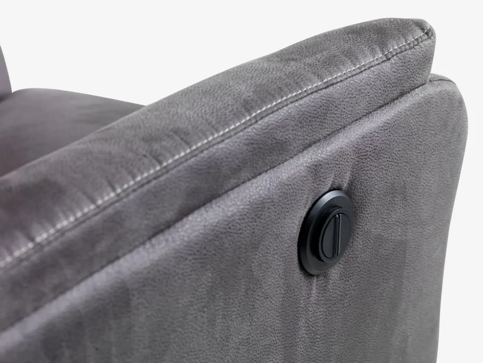 ABILDSKOVSillón reclinable ABILDSKOV eléctrico polipiel gris