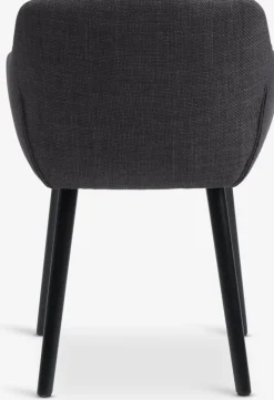 ADSLEVSilla de comedor ADSLEV tela gris antracita/negro