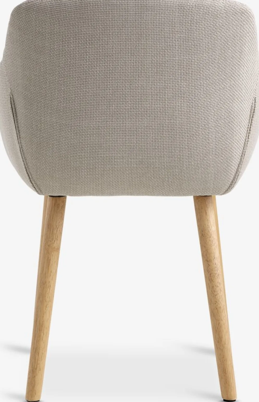 ADSLEVSilla de comedor ADSLEV tela beis/color roble natural