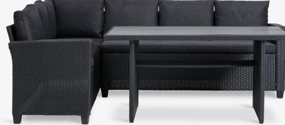 AGERMOSEConjunto muebles jardín AGERMOSE 6 plazas negro