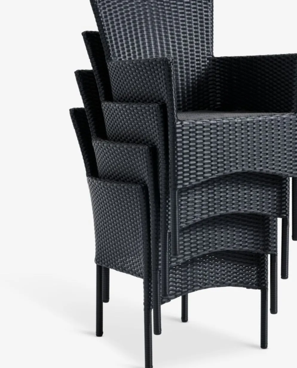 AIDTSilla apilable AIDT negro