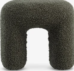 ANDSTPuf ANDST 46x38 tela de felpa verde oliva