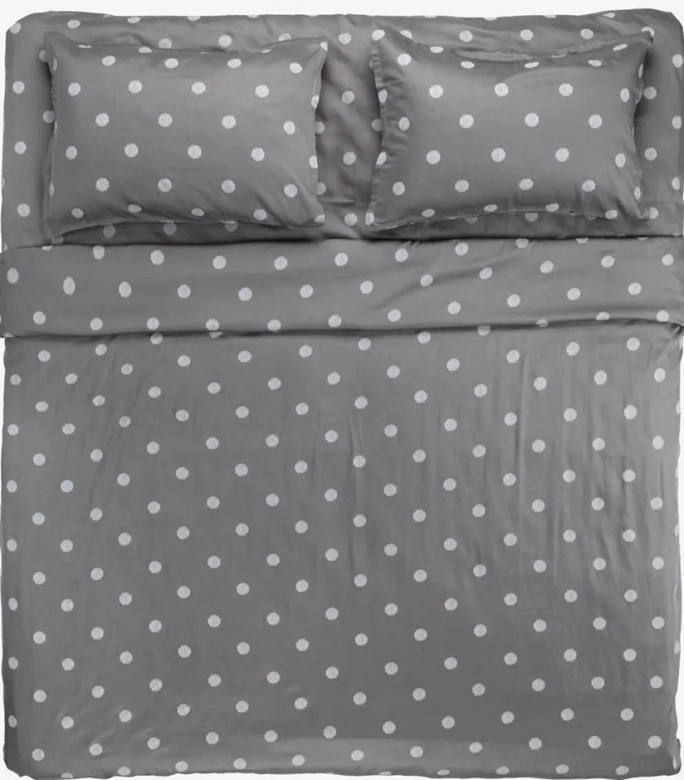 ANEPLUSJuego de sábanas satén ANE 240x280 gris