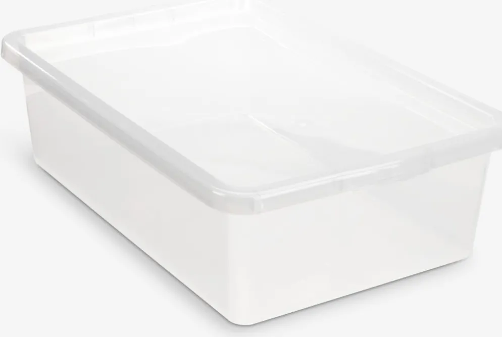 BASIC BOXCaja bajo cama BASIC BOX 30L con tapa transparente