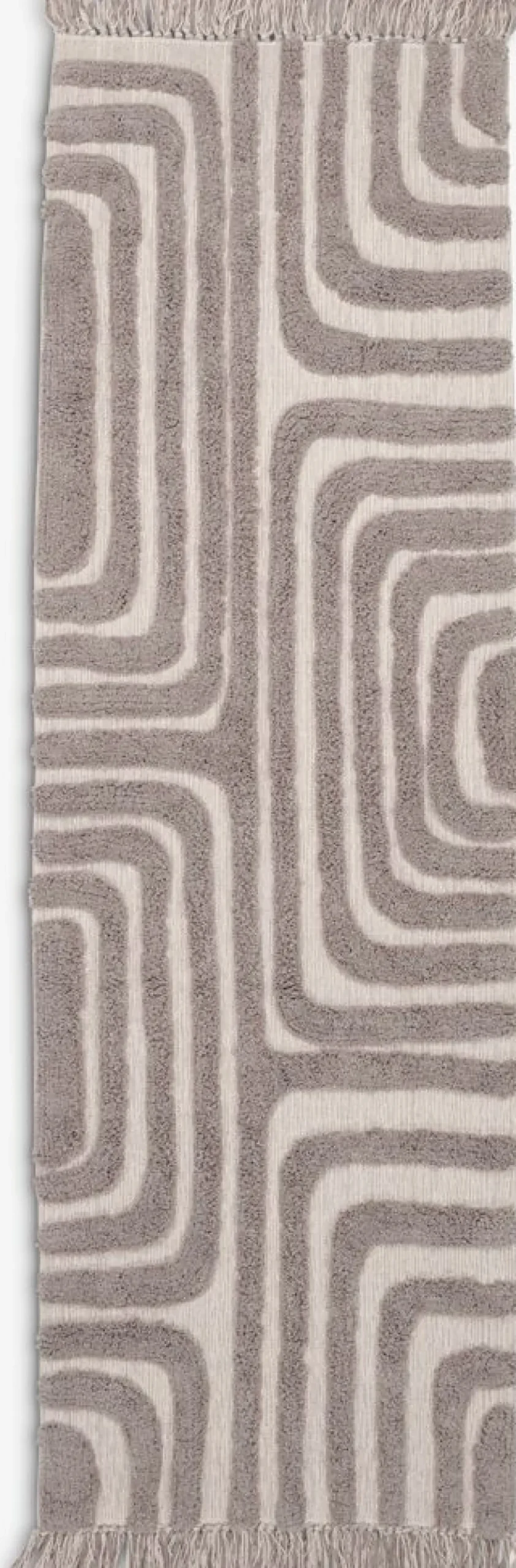 BERGASTERAlfombra BERGASTER 65x200 gris cálido/beis