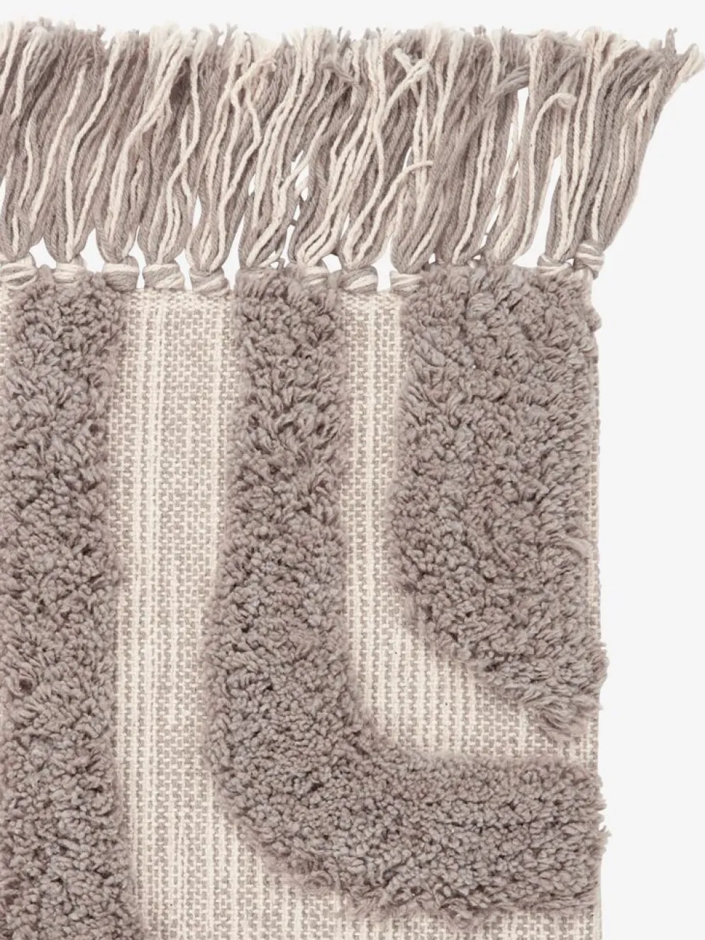BERGASTERAlfombra BERGASTER 65x200 gris cálido/beis