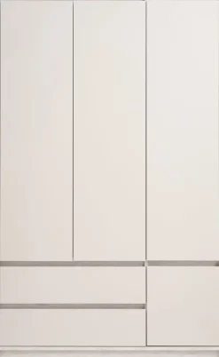 BILLUNDArmario BILLUND 119x193 4 puertas 2 cajones travertino/beis