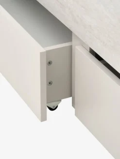 BILLUNDCama con almacenaje BILLUND 90x200 travertino/beis