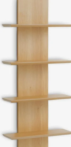 BORUMEstante de pared BORUM 4 estantes color roble natural