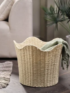 BREKKECesta BREKKE Ø41xA35cm blanco roto