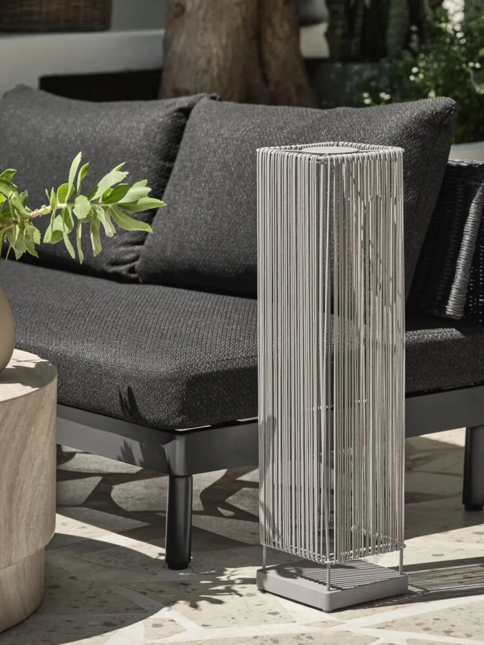 BRISELámpara de pie recargable BRISE A20xL20xA80cm gris