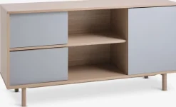 EGEBJERGAparador EGEBJERG 2 cajones 1 puerta gris/roble claro