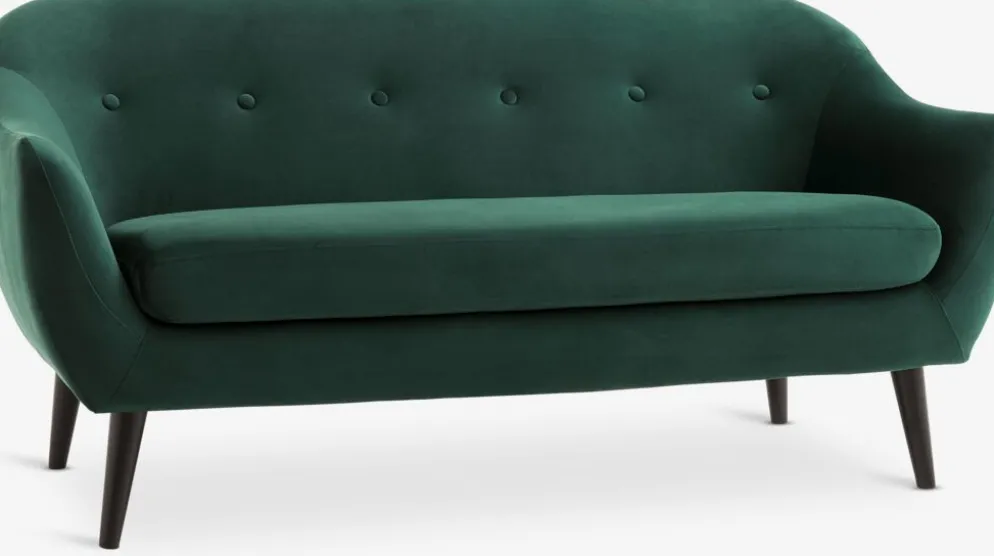 EGEDALSofá EGEDAL 2,5 plazas terciopelo verde