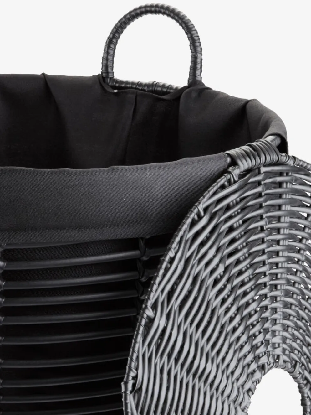 ELIFCesta para ropa ELIF Ø40xA56cm negro con tapa