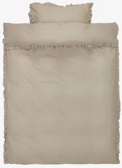 ELMAGOLDJuego funda nórdica algodón lavado ELMA 155x220 arena