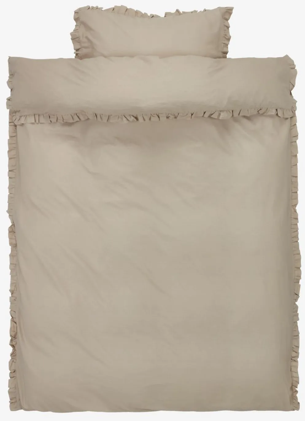 ELMAGOLDJuego funda nórdica algodón lavado ELMA 155x220 arena