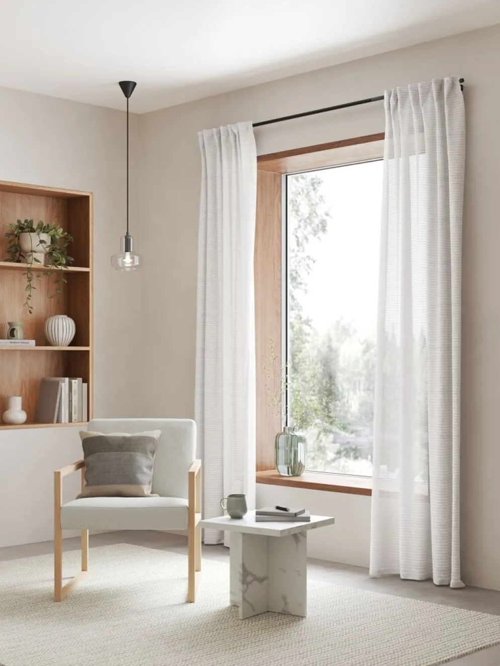 ELVALANDETCortina ELVALANDET 1x140x245 blanco