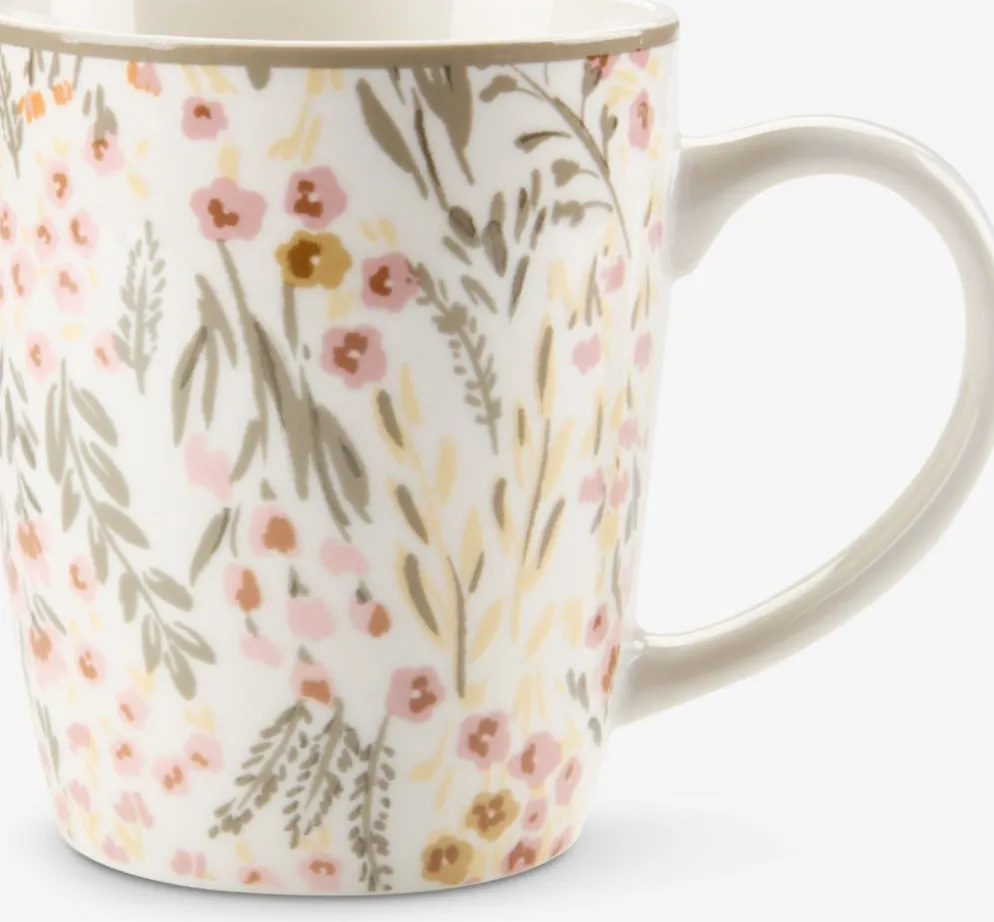 EMILTaza EMIL Ø8xA10cm 35cl con flores