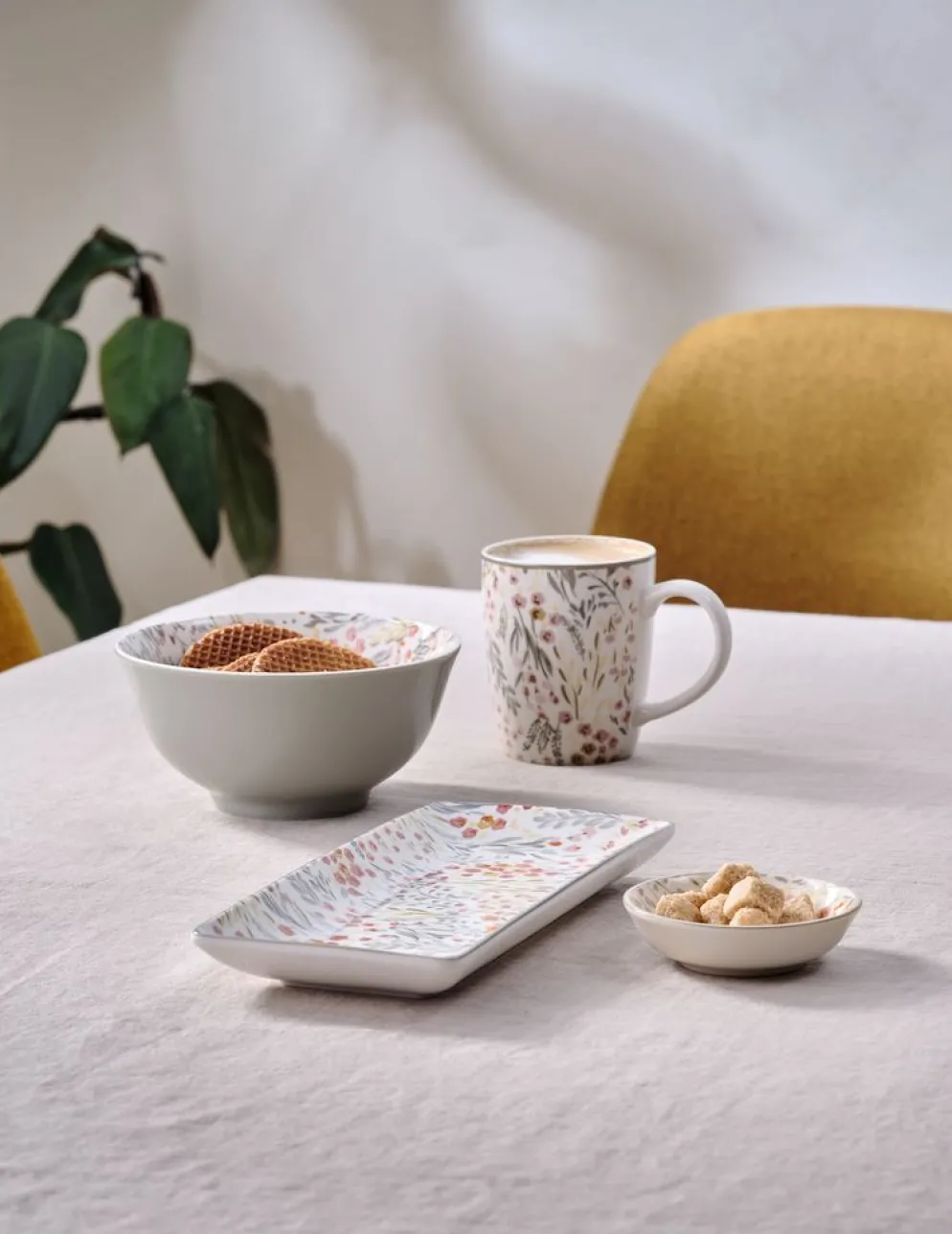 EMILTaza EMIL Ø8xA10cm 35cl con flores