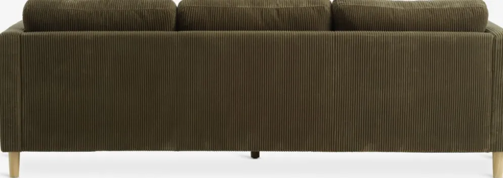 FALSLEVSofá FALSLEV chaise longue pana verde oliva