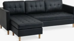 FALSLEVSofá FALSLEV chaise longue polipiel negro