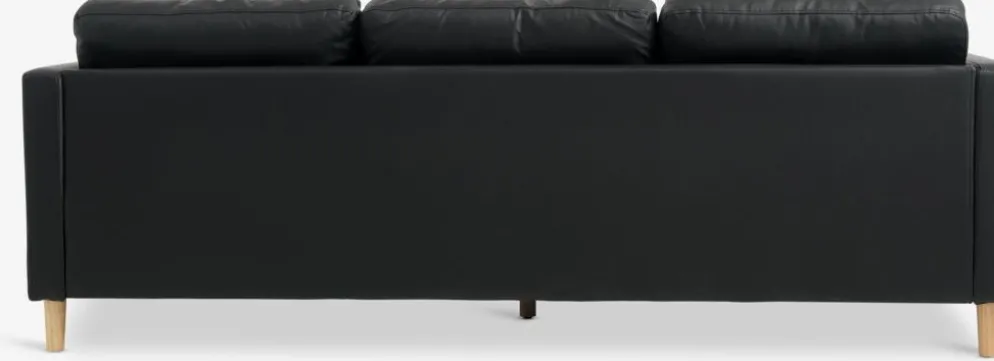 FALSLEVSofá FALSLEV chaise longue polipiel negro
