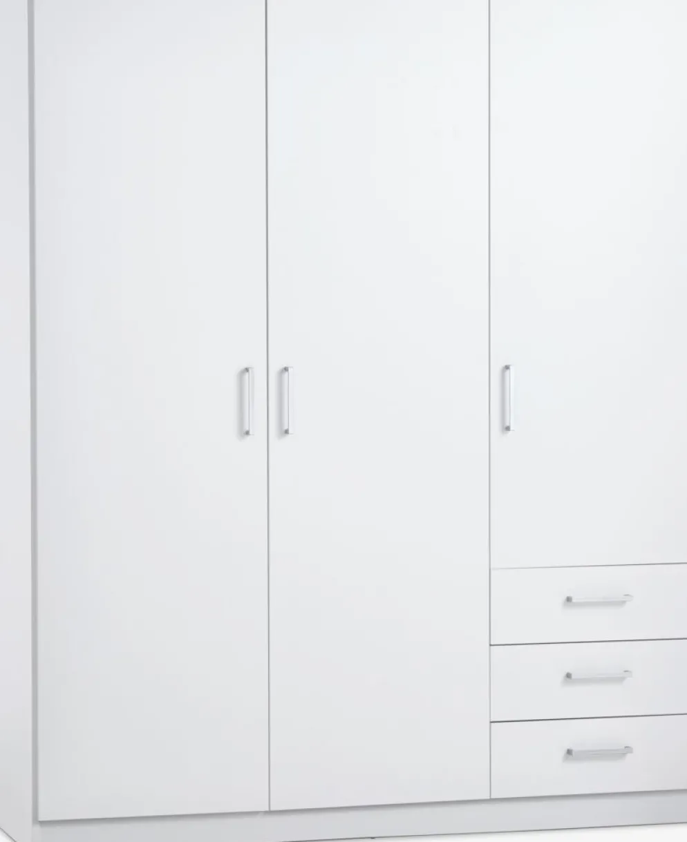 FANDRUPArmario FANDRUP 145x176 3 puertas 3 cajones blanco