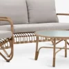 FJANDConjunto muebles jardín FJAND 4 plazas bambú natural