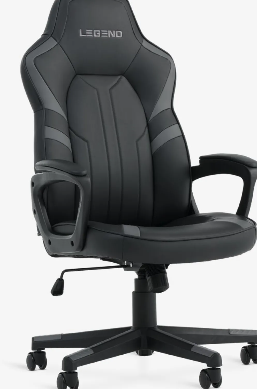 FJELSTEDSilla gaming FJELSTED polipiel negro/gris