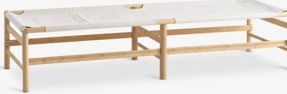 FRYDENDALDiván cama FRYDENDAL 196x72 tela beis/bambú