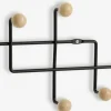 GAMBYPerchero GAMBY 6 ganchos natural/negro
