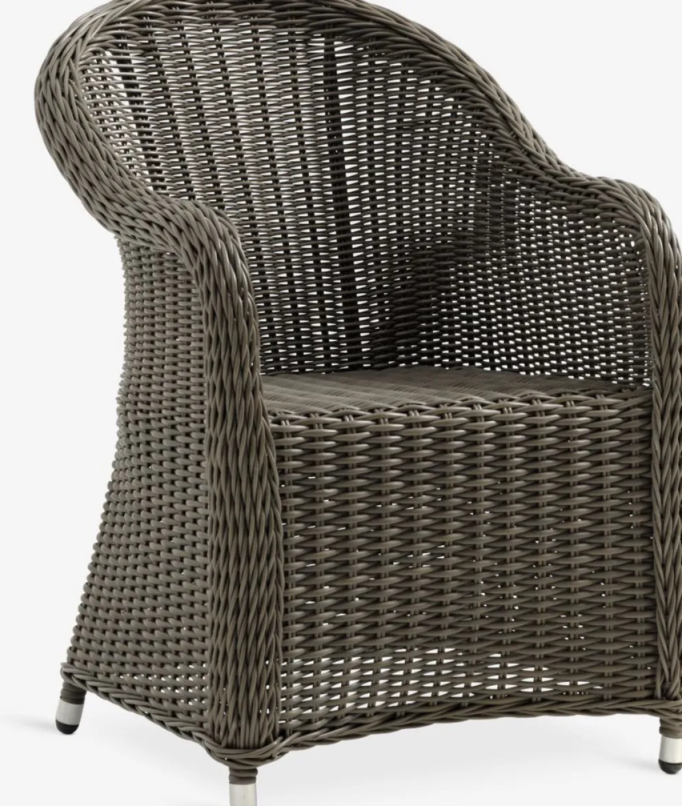 GAMMELBYMesa GAMMELBY Ø130 + 4 sillas GAMMELBY gris