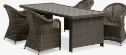GAMMELBYMesa GAMMELBY L225 + 4 sillas GAMMELBY gris