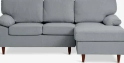 GEDVEDSofá chaise longue GEDVED tela gris claro