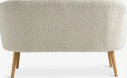 GISTRUPSofá GISTRUP 2 plazas tela felpa blanco crudo