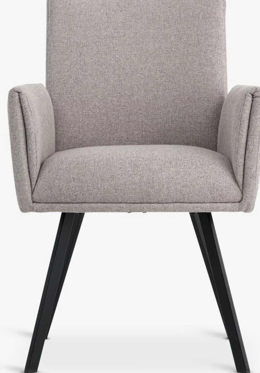 GJESINGSilla de comedor GJESING tela beis/negro
