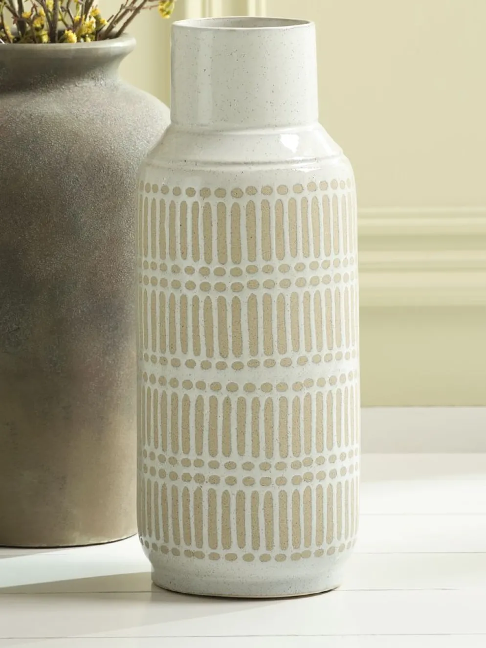 GUSTAFJarrón GUSTAF Ø18xA47cm blanco