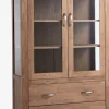 HAGEVitrina HAGE 2 puertas 2 cajones roble natural