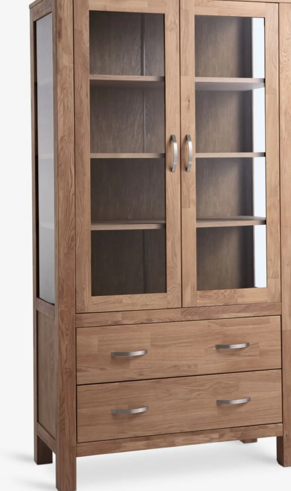 HAGEVitrina HAGE 2 puertas 2 cajones roble natural