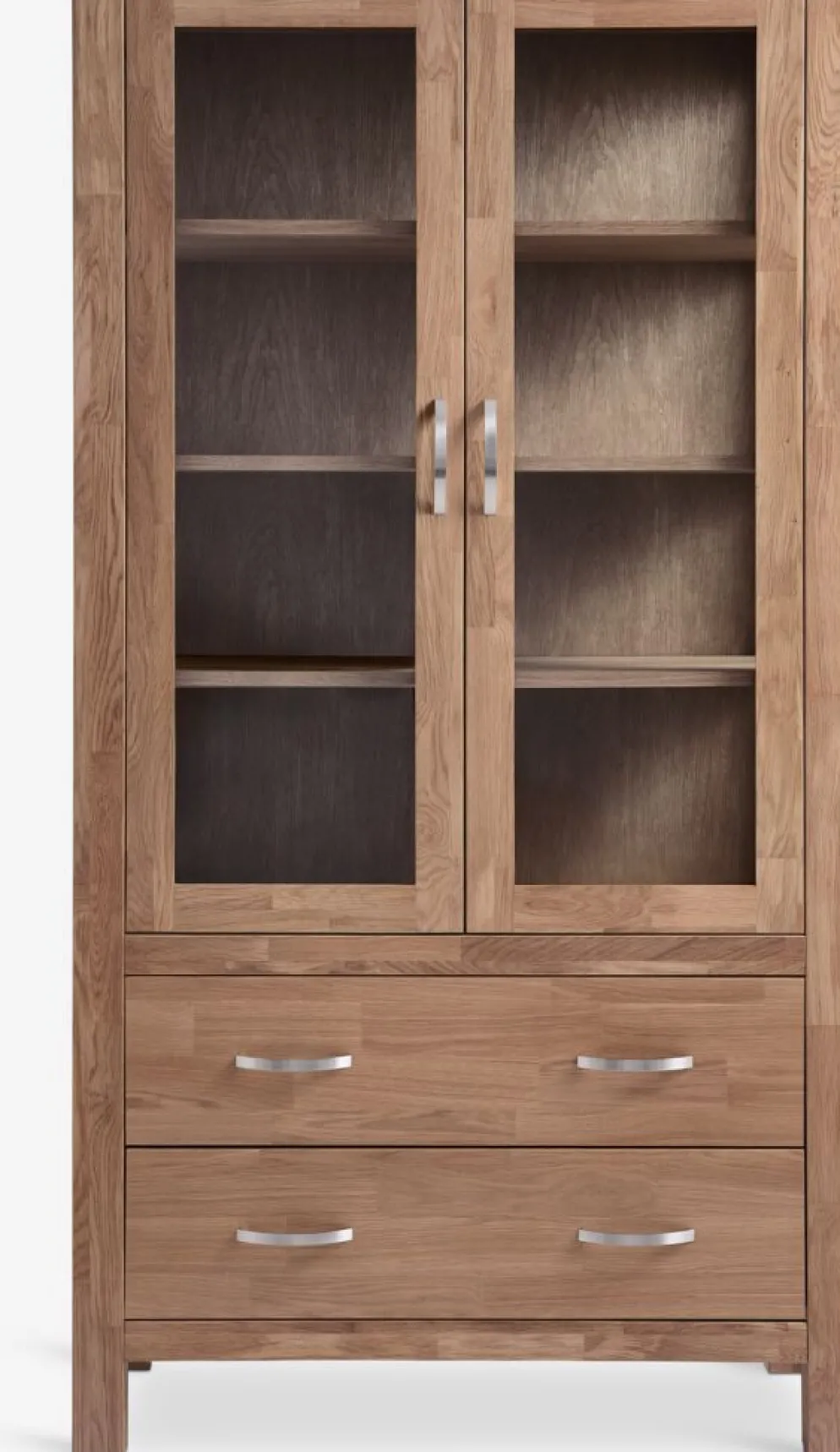 HAGEVitrina HAGE 2 puertas 2 cajones roble natural