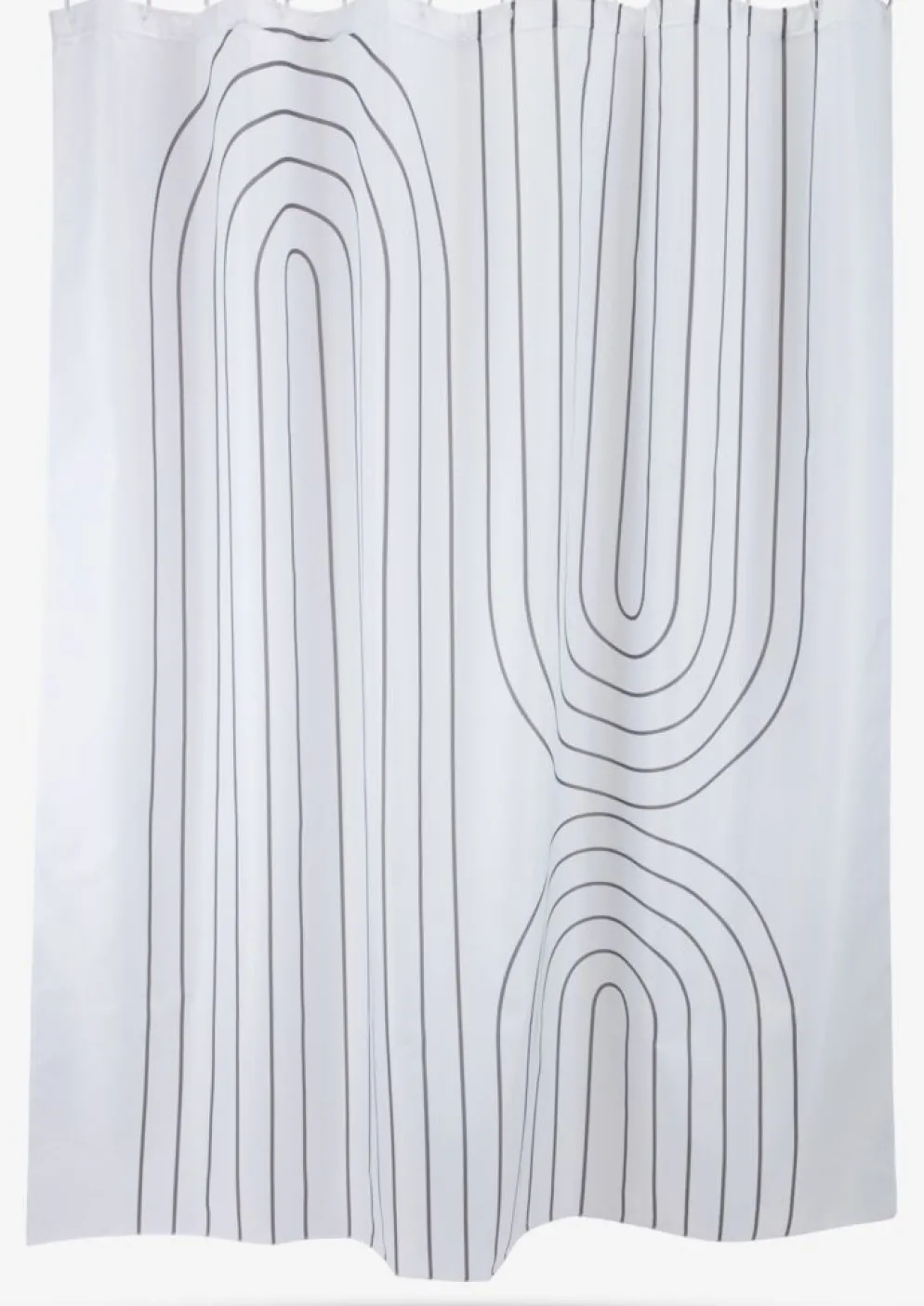 HAKKASPLUSCortina de ducha HAKKAS 180x200cm blanco/gris