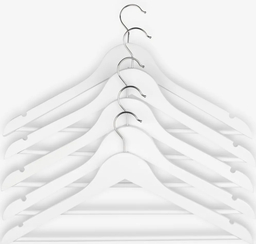 HELMUTPerchas HELMUT L45cm 5 unidades blanco