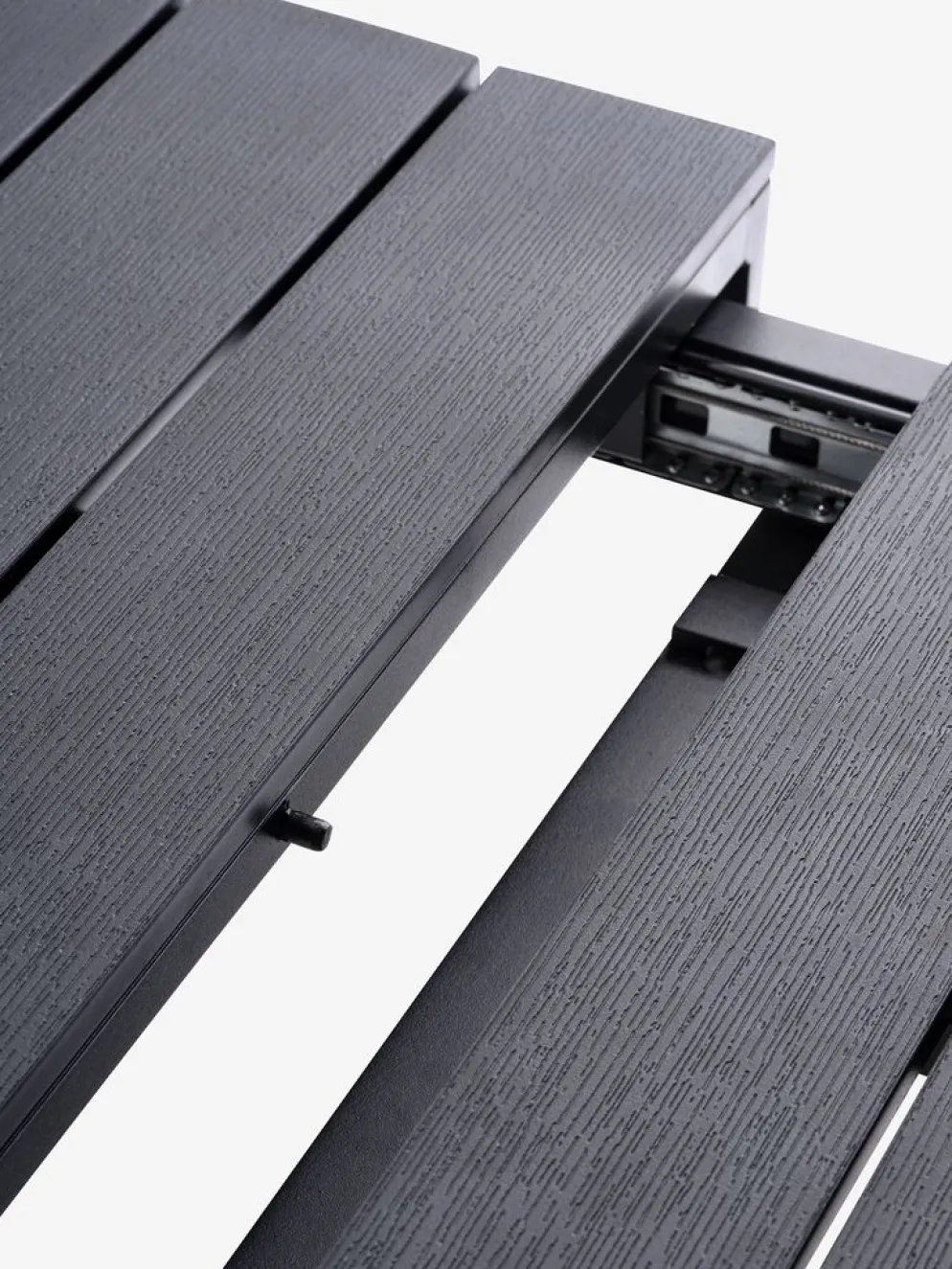 HESTEHAVE + GILJAMesa HESTEHAVE L205/275 negro + 4 sillas GILJA gris