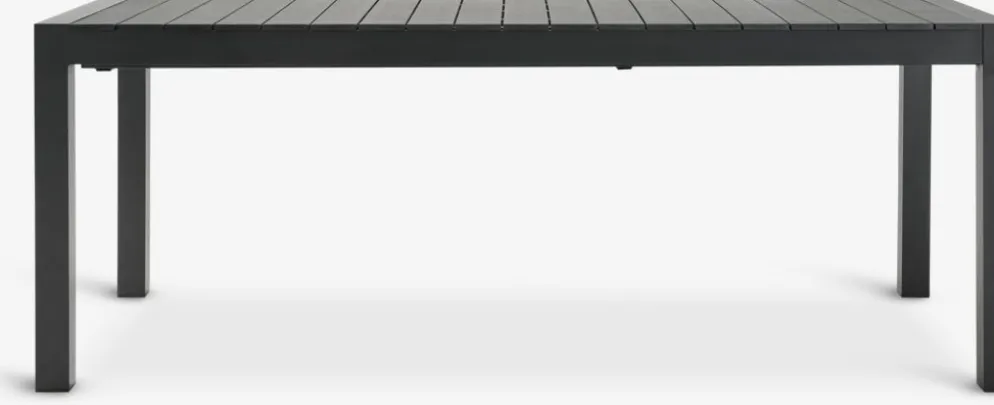 HESTEHAVE + GILJAMesa HESTEHAVE L205/275 negro + 4 sillas GILJA gris