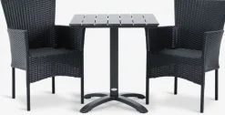 HOBRO + AIDTMesa HOBRO L70 + 2 sillas AIDT negro