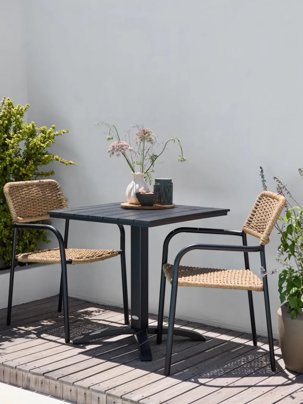 HOBROMesa de balcón HOBRO A70xL70 negro