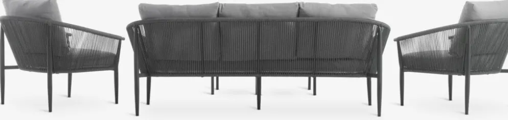 HOLMESTRANDConjunto muebles jardín HOLMESTRAND 5 plazas gris