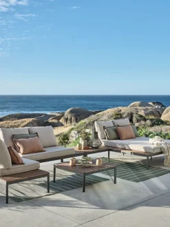 HOUConjunto jardín HOU chaise longue 6 plazas madera dura